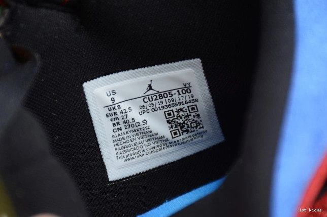 Jordan CU2805- Trendy Air Mid 1 SE Blue 889 Fearless the Great 0101